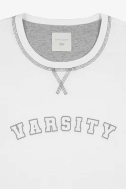 T-shirt con logo panna DNJ
