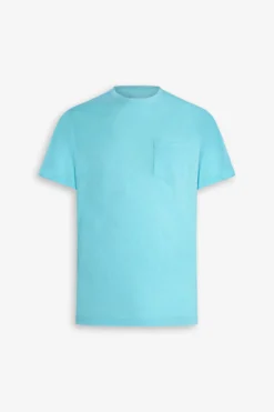 T-shirt con taschino turchese