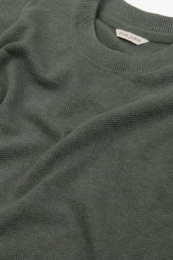 T-shirt in maglia armaturata verde