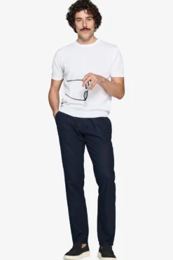 T-shirt in maglia basic in cotone bianca