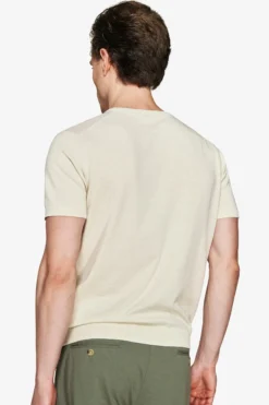 T-shirt in maglia basic in cotone ghiaccio