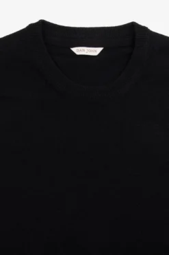 T-shirt in maglia melange nero