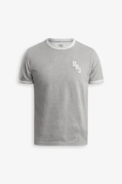 T-shirt piquet DNJ grigio melange