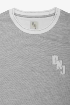 T-shirt piquet DNJ grigio melange